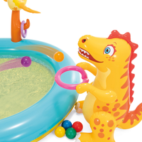 Piscina Dino com Escorregador e Acessórios Exclusivos!